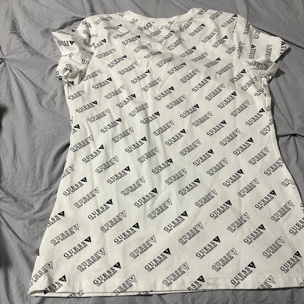 Guess, white shirt with black lettering